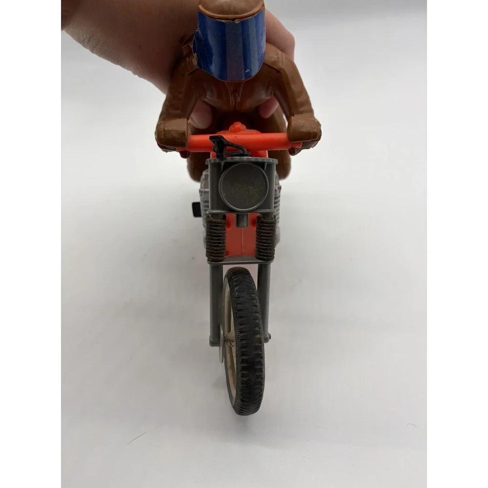 Vintage 1973 Mattel ELECTRIC HOG Triple Threat Motorcycle‎ Stunt Bike Brown Suit